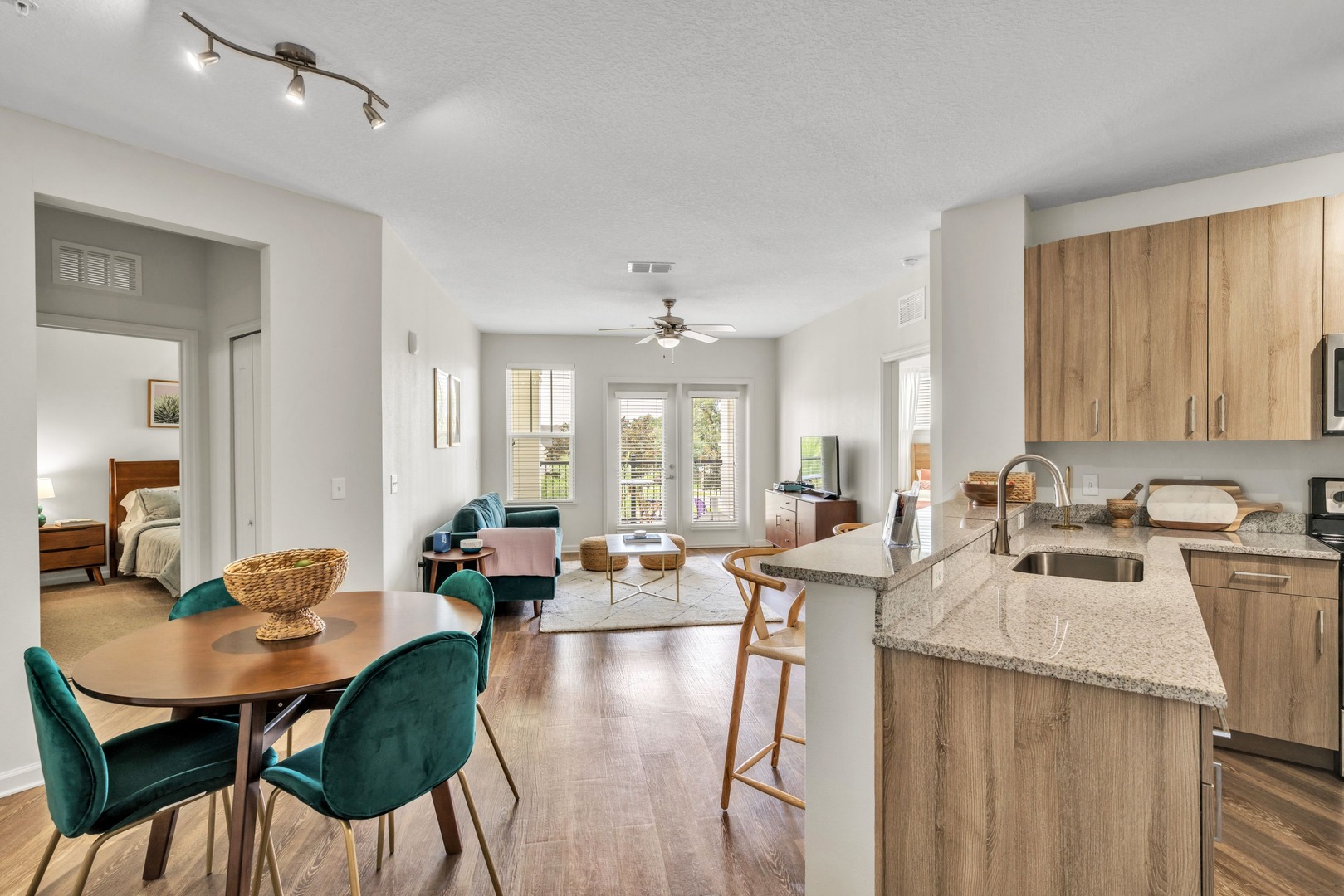 Kitchen and living room